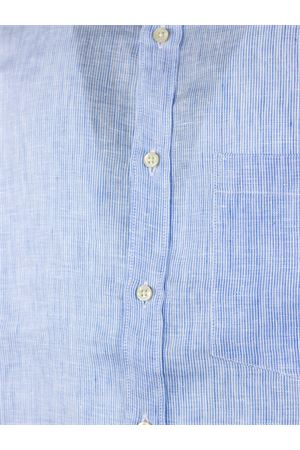 Light blue linen shirt 120% LINO | 33AL2M19O6000G437710106